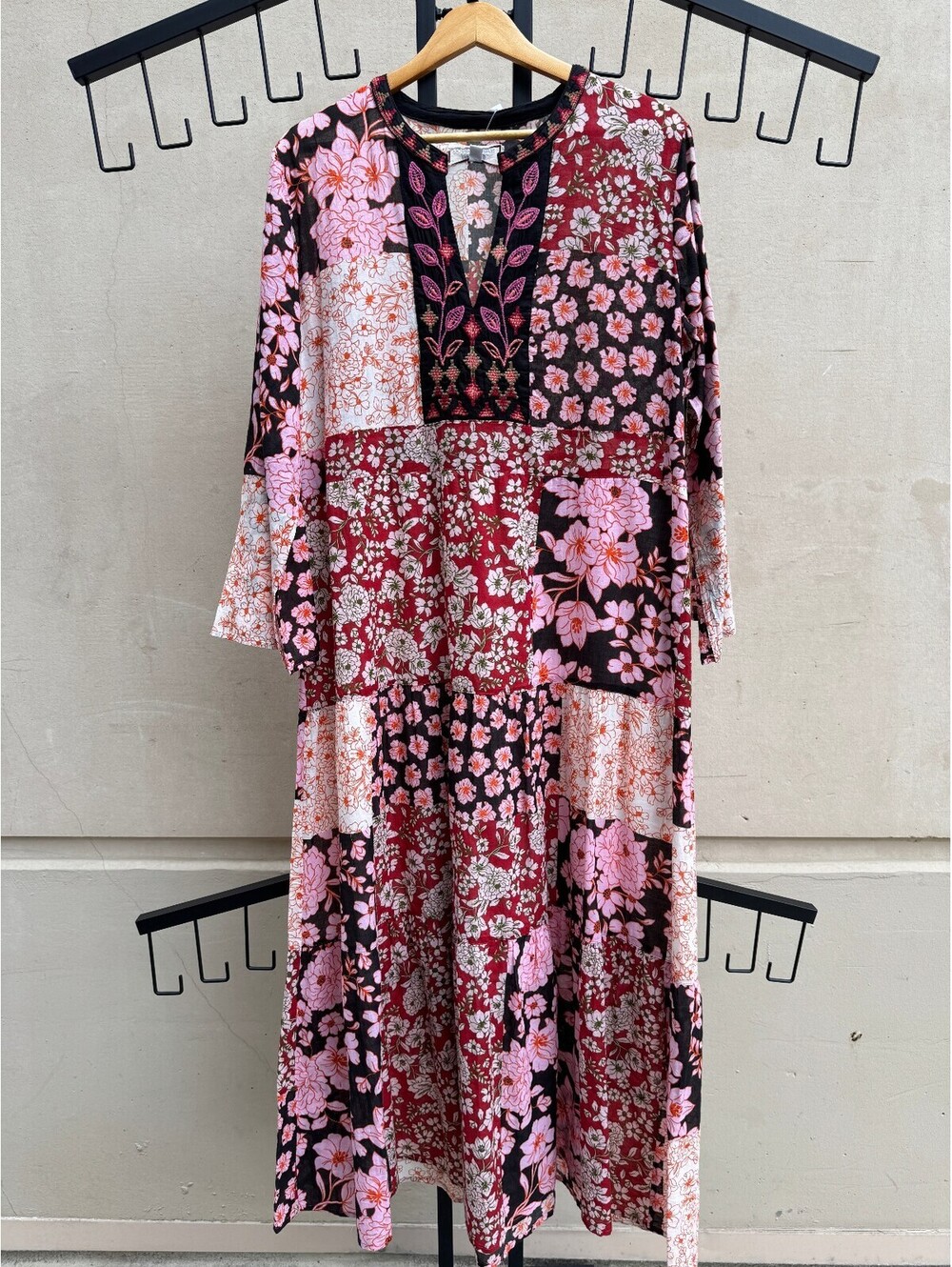 Johnny Was floral maxi dress 100% cotton